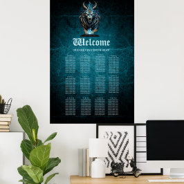 Ett vilt blått djur, en majestätisk varelse poster