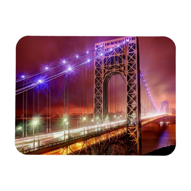 Ett vindy- och regnigt kvällsvy från Fort Lee Magnet (Horisontell)