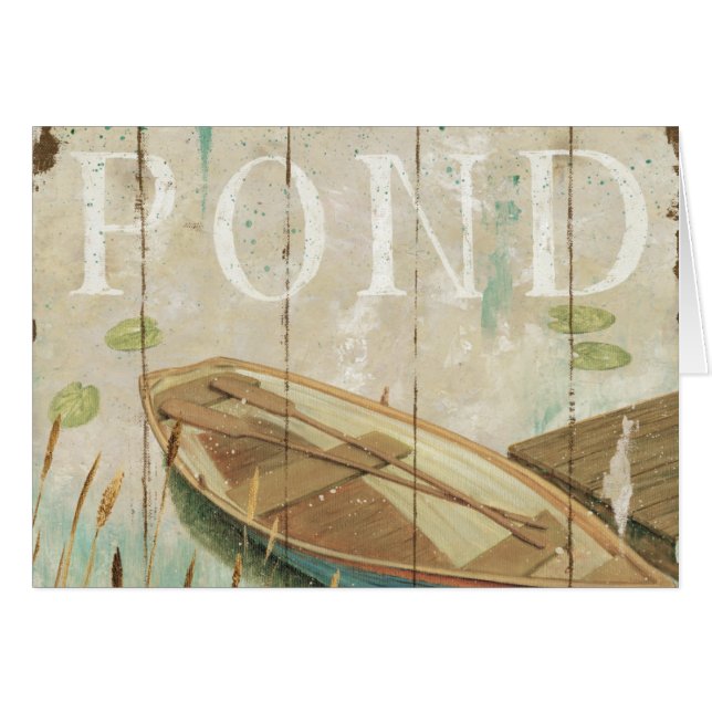 Ett vintagedamm hälsningskort (Framsidan Horizontal)