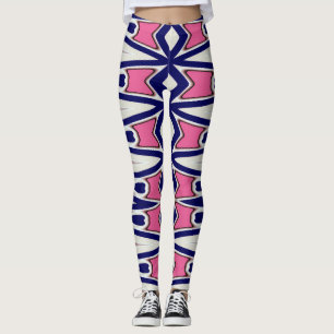 Ett vintagefärgat mönster "Ratti_Creative_Arts" L Leggings