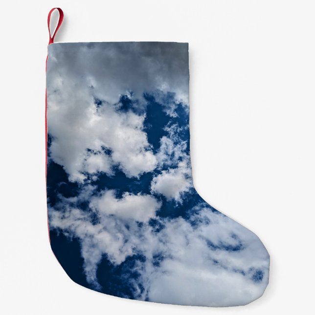 Ett virrvarr av moln liten julstrumpa (Framsidan)