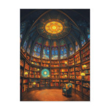 Ett viskartat Bibliotek som Flyter mellan stjärnor