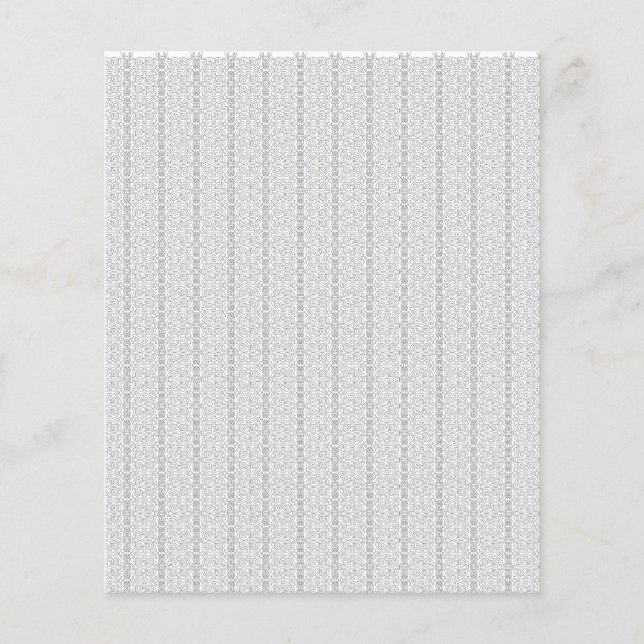 Ett vitt och grått-geometriskt mönster fyller bild flygblad (Framsidan)