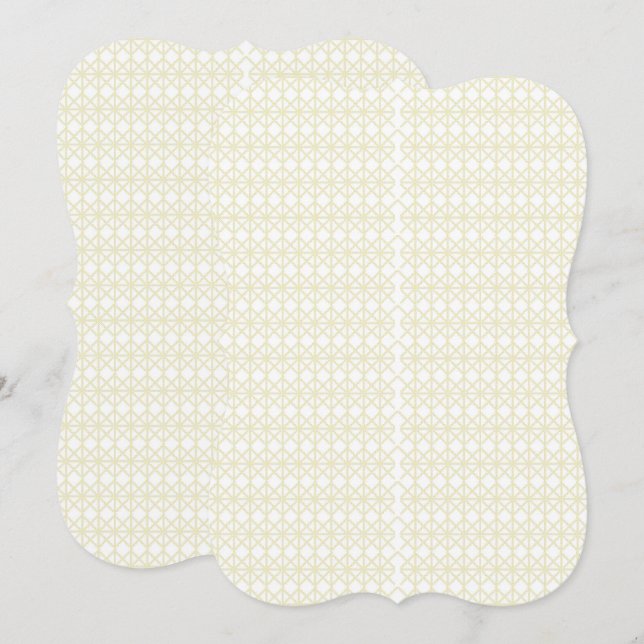 ett vitt och guld-geometriskt mönster (Fram/baksida)