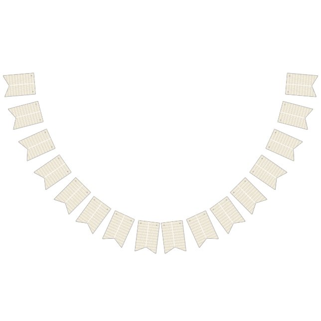 ett vitt och guld-geometriskt mönster vimplar (Alla)