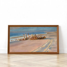 Ett vrak på Skagen Nordstrand, P.S. Krøyer Art Poster