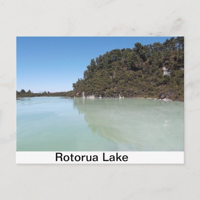 Ett vykort från ett vackert sjö i Rotorua (Framsida)
