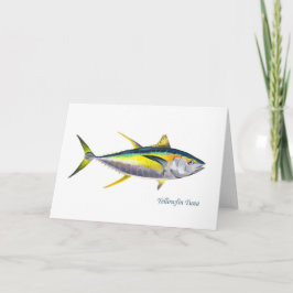 Ett Yellowfin Tuna hälsning-kort Kort