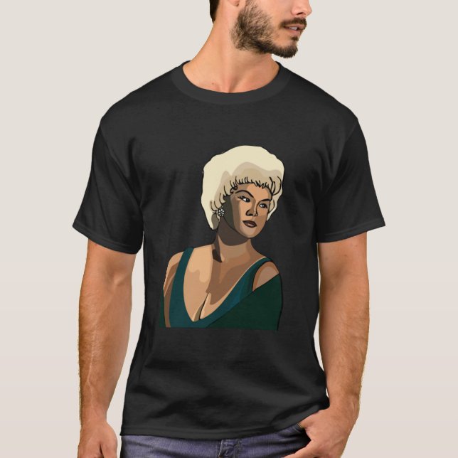 Etta James Singer Illustration T Shirt (Framsida)