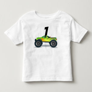 ETTÅRS FÖDELSEDAGS T-SHIRT FÖR PAPPAS MONSTERBIL