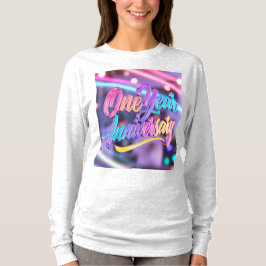 Ettårsjubileum Långärmad topp T Shirt