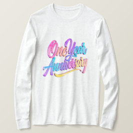 Ettårsjubileum Långärmad topp T Shirt
