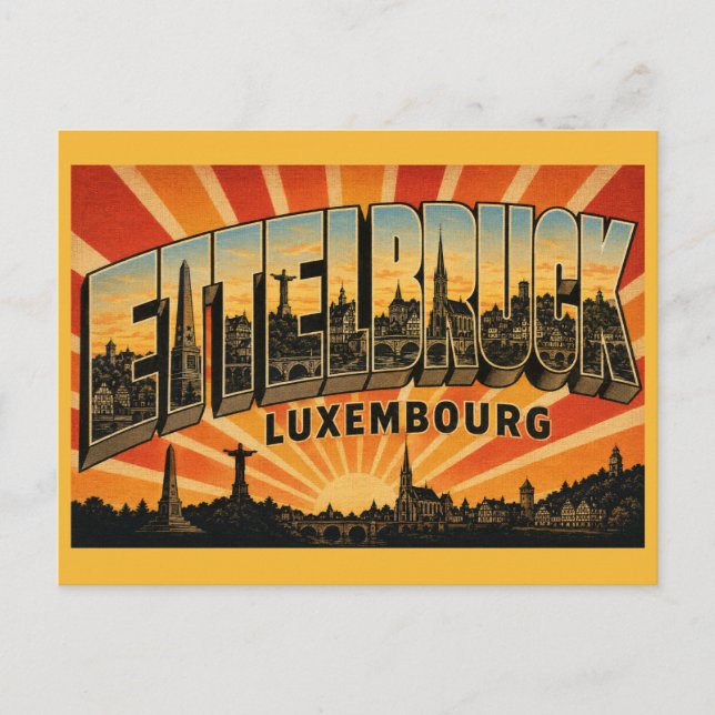 Ettelbruck Luxemburg minnesmärke Vykort (Framsida)