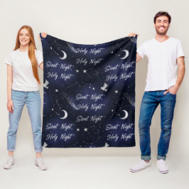 Etterlik Tyst Natt Helig Natt Celestial Jul Fleecefilt