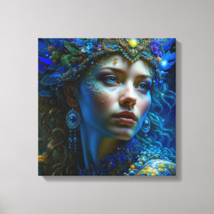 Etterliknande Fantasy Art Prinsess Krigare Mystisk Canvastryck
