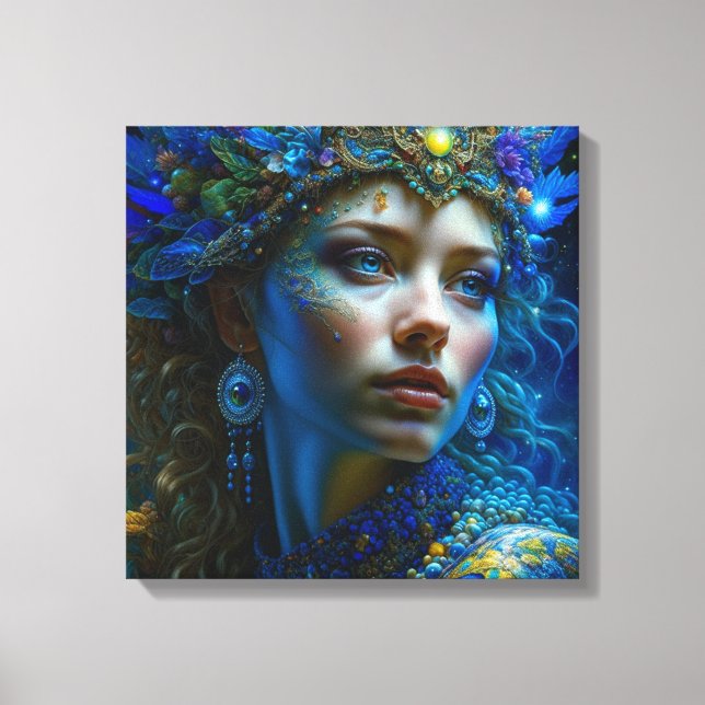 Etterliknande Fantasy Art Prinsess Krigare Mystisk Canvastryck (Framsida)