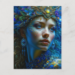 Etterliknande Fantasy Art Prinsessa Krigare Mystis Vykort