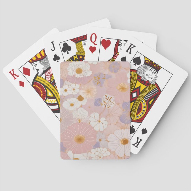 Etterliknande Pastellblomning Casinokort (Baksidan)