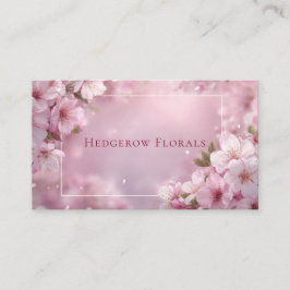 Etterliknande Rosa Körsbärsblomning Mjuk Fokus Blo Visitkort