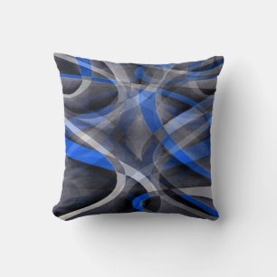 Ettheter Coola Blue Curved Line Mönster Kudde