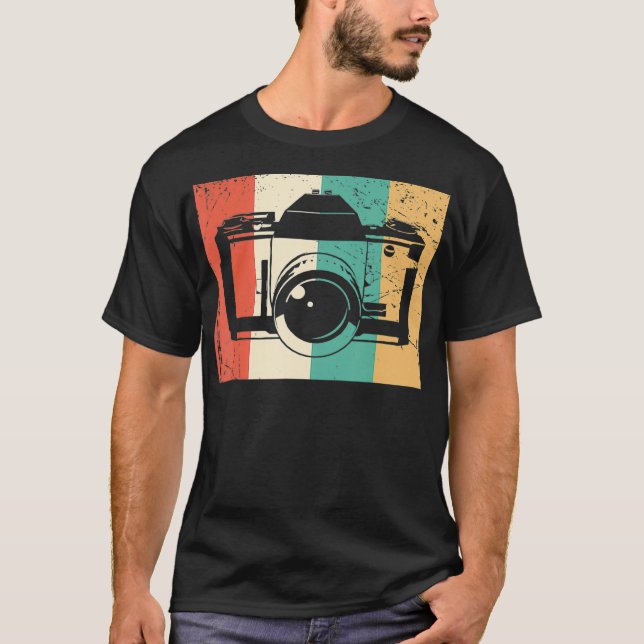 Etthty Photography Retro Vintage Camera T Shirt (Framsida)