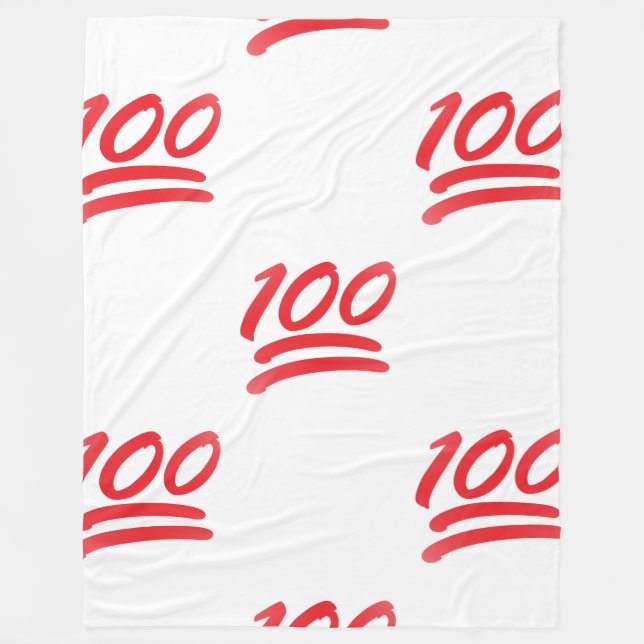 etthundra emoji-filt fleecefilt (Framsidan)