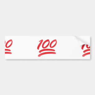 etthundratemoji bildekal