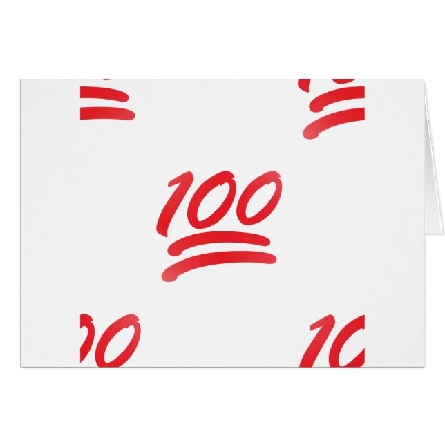 etthundratemoji hälsningskort (Framsidan Horizontal)