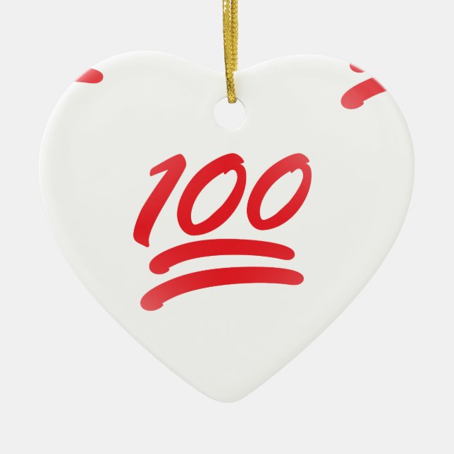 etthundratemoji julgransprydnad keramik (Framsidan)
