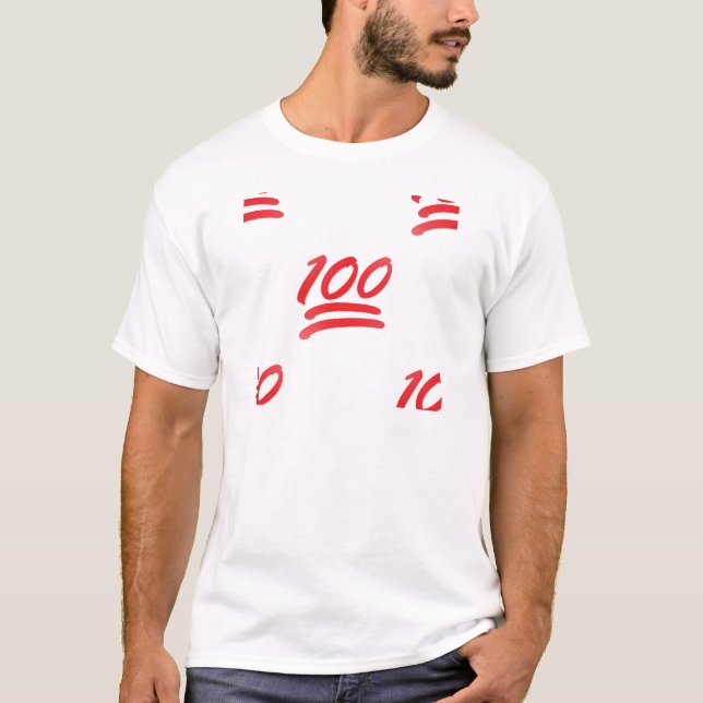 etthundratemoji t shirt (Framsida)