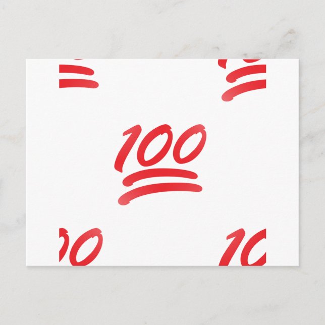 etthundratemoji vykort (Framsida)