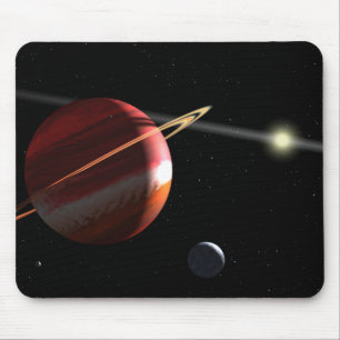 Ettsamlas planet som orbiting den närliggande musmatta