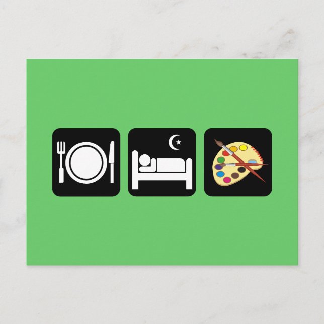 Ettsömnfärg Vykort (Framsida)