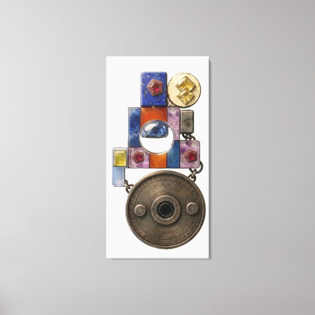 Etude 14: Kronograf. Tidens Förvarare. Canvastryck (Framsida)