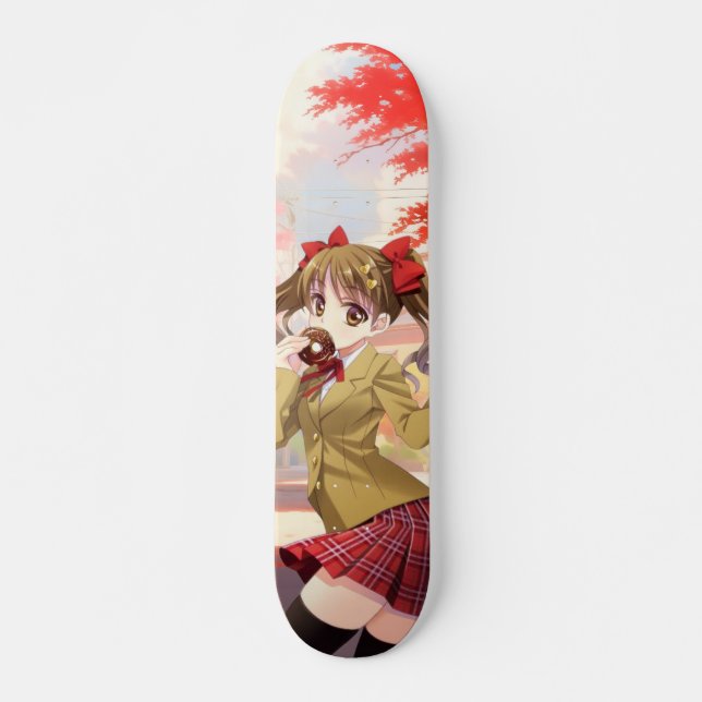 Étudiante Animé Japonais Mini Skateboard Bräda 18,5 Cm (Framsida)