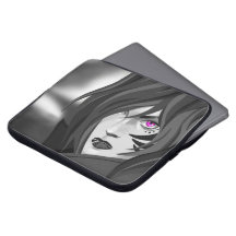 Étui motif guerrière aux yeux fuchsia