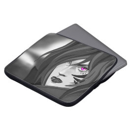 Étui motif guerrière aux yeux fuchsia laptop fodral