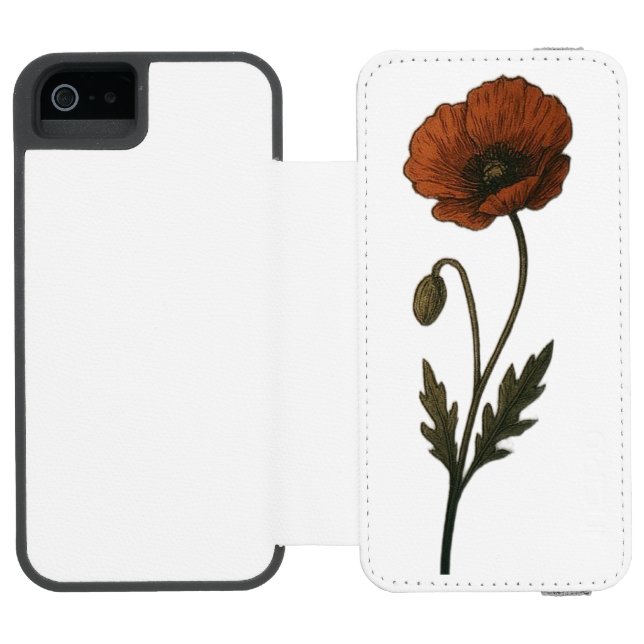 Étui portefeuille pour iphone 6 Red poppy, wild el Incipio iPhone Wallet Skal (Folio Öppen)