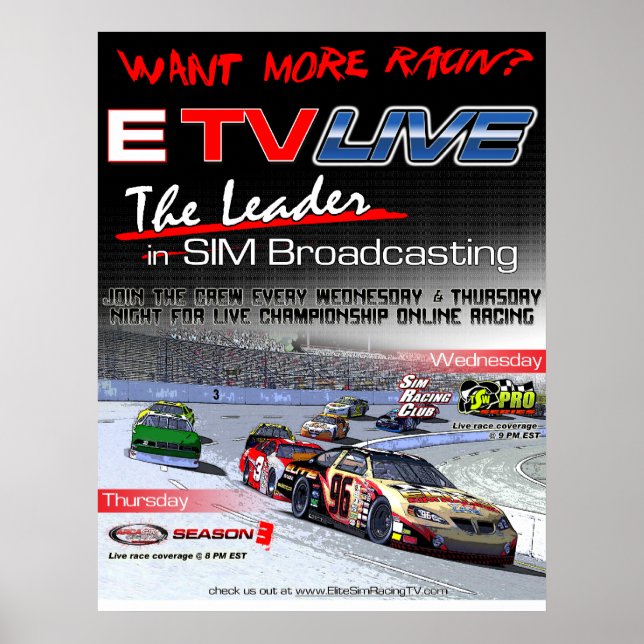 ETV Live Racin Poster (Framsidan)