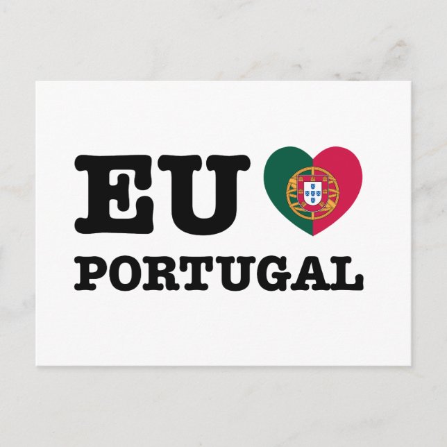 Eu Amo Portugal Vykort (Framsida)