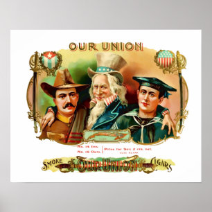 EU-etikett för Cigar Vintage Box Poster