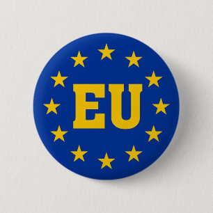 EU, EU-Flagga Knapp