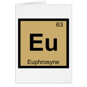 Eu - Euphrosyne Nåder Kemins Periodiska System Hälsningskort