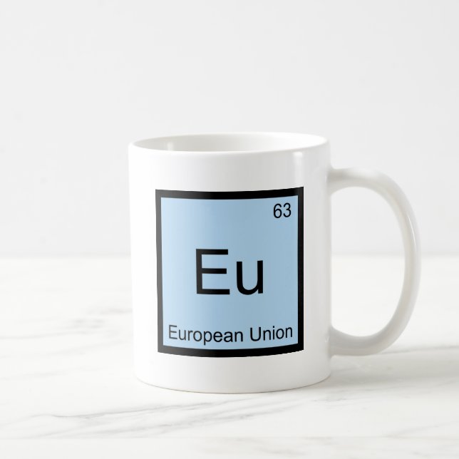 Eu - Europeiska unionen Kemiskt elementsymbol T-sh Kaffemugg (Höger)