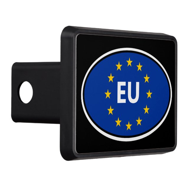 EU-flagga av logotyp av ovala bilar Dragkroksskydd (Höger)