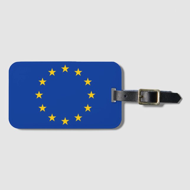EU-Flagga Bagagebricka (Framsida horisontal)
