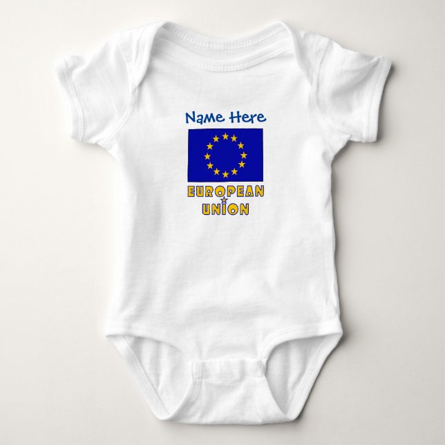 EU-flagga blå personlig  T Shirt (Framsida)