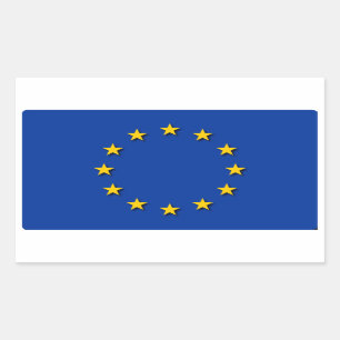 EU-Flagga/EU-Flagga Rektangulärt Klistermärke