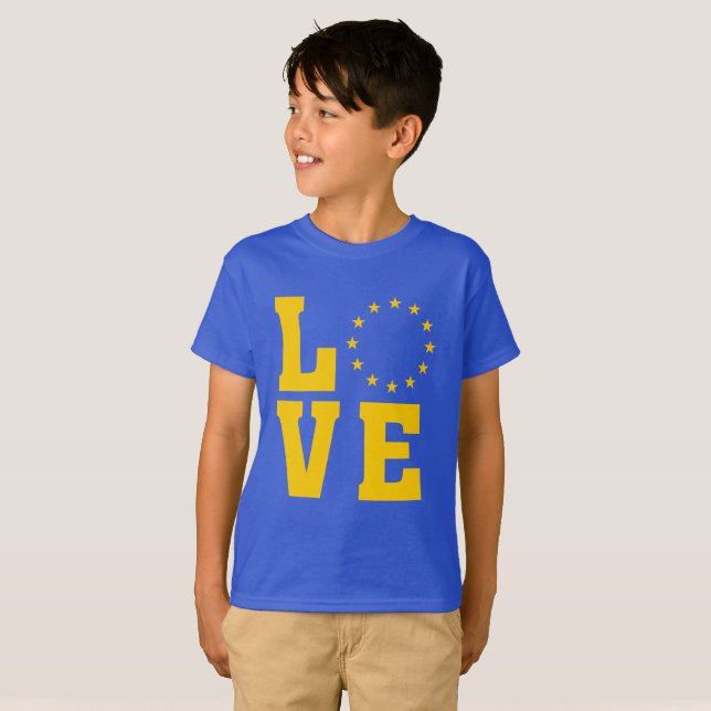 EU Flagga, EU, KÄRLEK Tee (Hel framsida)
