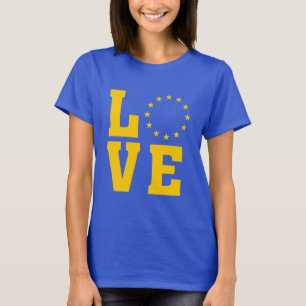EU-Flagga, EU, KÄRLEK Tee Shirt